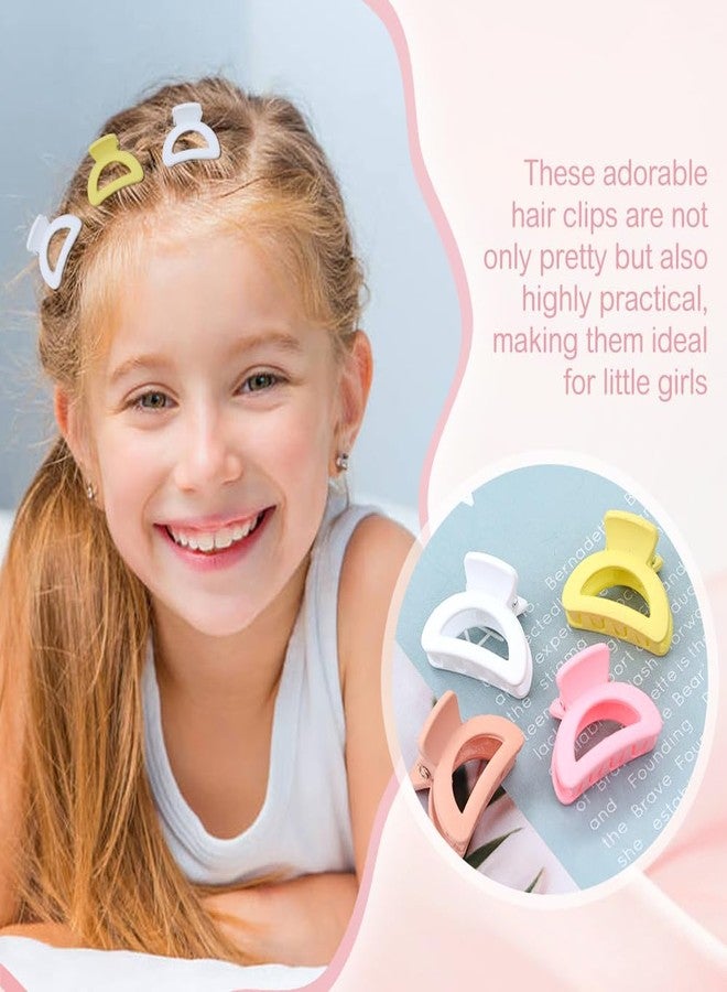 Dizila 100 Pieces Neutral Color 2.5cm/0.1" Small Non-slip Moon-shaped Plastic Hair Claws Clips Mini Hair Clamps Barrettes Hair Accessories for Women Girls Teens Kids Toddlers - Image 5